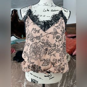 Cropped Eyelash trim tank